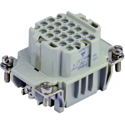 Socket contact insert, H-B 6, 24 pole, unequipped, crimp connection, T2030242201-000
