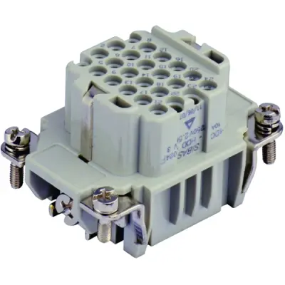 Socket contact insert, H-B 6, 24 pole, unequipped, crimp connection, T2030242201-000 - 1