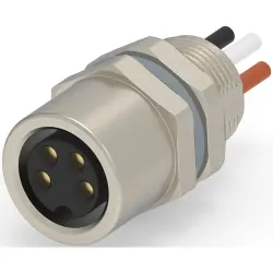 Circular connector, 4 pole, screw locking, straight, T4073014041-001