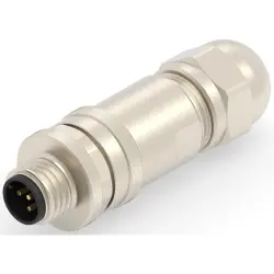 Circular connector, 5 pole, screw connection, screw locking, straight, T4111511051-000