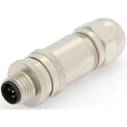 Circular connector, 5 pole, screw connection, screw locking, straight, T4111512051-000