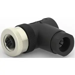 Circular connector, 3 pole, screw connection, screw locking, angled, T4112502041-000