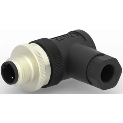 Circular connector, 3 pole, screw connection, screw locking, angled, T4113401031-000 - 1