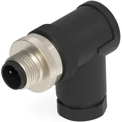 Circular connector, 2 pole, screw connection, screw locking, angled, T4113402021-000