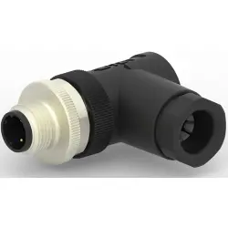 Circular connector, 2 pole, screw connection, screw locking, angled, T4113502021-000