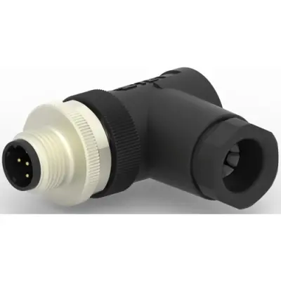 Circular connector, 5 pole, screw connection, screw locking, angled, T4113502051-000 - 1