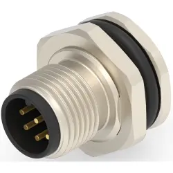 Circular connector, 8 pole, solder cup, screw locking, straight, T4130012081-000