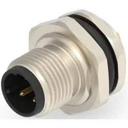 Circular connector, 3 pole, solder cup, screw locking, straight, T4130512031-000