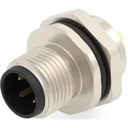 Circular connector, 4 pole, solder cup, screw locking, straight, T4132012041-000