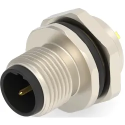 Circular connector, 2 pole, solder cup, screw locking, straight, T4132412021-000