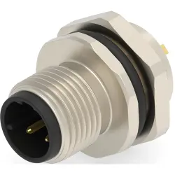 Circular connector, 3 pole, solder cup, straight, T4132512031-000