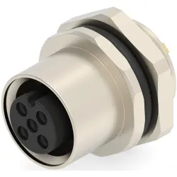 Circular connector, 4 pole, solder cup, screw locking, straight, T4133012041-000