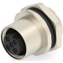Circular connector, 2 pole, solder cup, straight, T4133412021-000