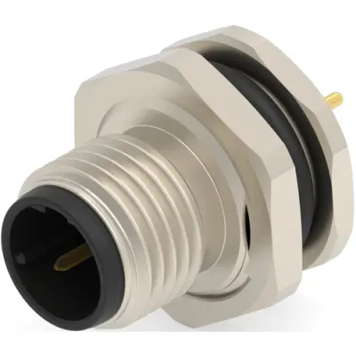 Circular connector, 2 pole, solder connection, straight, T4140512021-000 - 1
