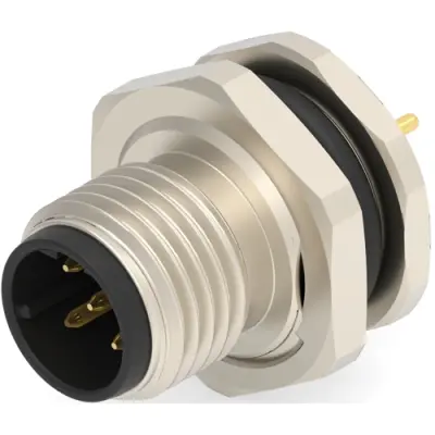 Circular connector, 5 pole, solder connection, straight, T4140512051-000 - 1