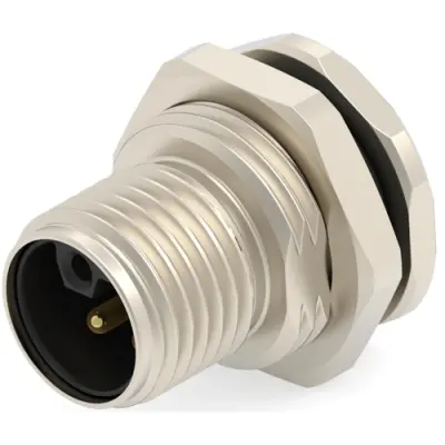 Circular connector, 4 pole, solder connection, straight, T4140L12041-000 - 1