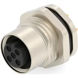 Circular connector, 2 pole, solder connection, straight, T4141412021-000