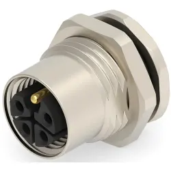 Circular connector, 3 pole, solder connection, straight, T4141L12031-000