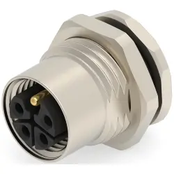 Circular connector, 4 pole, solder connection, straight, T4141L12041-000