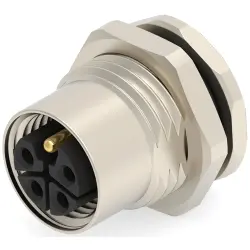 Circular connector, 5 pole, solder connection, straight, T4141L12051-000