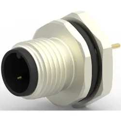 Circular connector, 2 pole, solder connection, straight, T4142012021-000