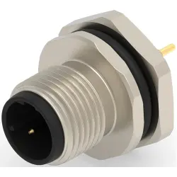 Circular connector, 2 pole, solder connection, straight, T4142512021-000