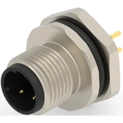 Circular connector, 3 pole, solder connection, straight, T4142512031-000 - 1