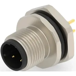Circular connector, 3 pole, solder connection, straight, T4142512031-000