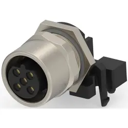 Circular connector, 3 pole, solder connection, angled, T4145415031-001