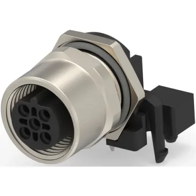 Circular connector, 2 pole, solder connection, angled, T4145435021-001 - 1