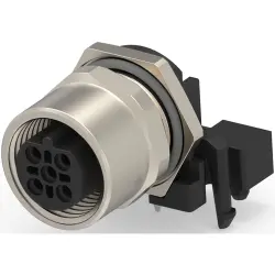 Circular connector, 2 pole, solder connection, angled, T4145435021-001