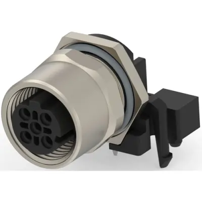 Circular connector, 2 pole, solder connection, angled, T4145535021-001 - 1
