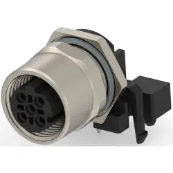 Circular connector, 2 pole, solder connection, angled, T4145535021-001