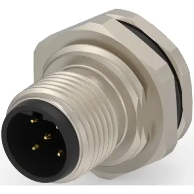 Circular connector, 5 pole, screw locking, straight, T4171010405-001 - 1