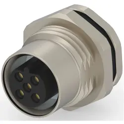 Circular connector, 5 pole, screw locking, straight, T4171110405-001