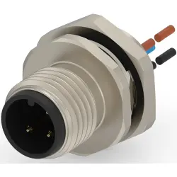 Circular connector, 3 pole, screw locking, straight, T4171210003-001