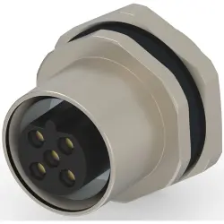 Circular connector, 4 pole, screw locking, straight, T4171310404-001
