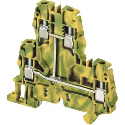 Protective conductor terminal, screw connection, 0.2-6.0 mm², 4 pole, 8 kV, yellow/green, 1SNK506250R0000