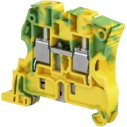 Protective conductor terminal, screw connection, 0.5-10 mm², 2 pole, 8 kV, yellow/green, 1SNK508150R0000