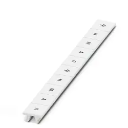 Marker, white, labeled, horizontal: U, V, W, N, GND, U, V, W, N, GND for terminal block, 1053438
