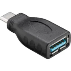Adapter, USB socket type A 3.0 to USB plug type C 3.0, straight, 45395