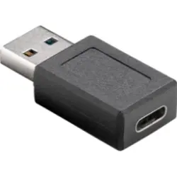 Adapter, USB socket type C 3.0 to USB plug type A 3.0, straight, 45400