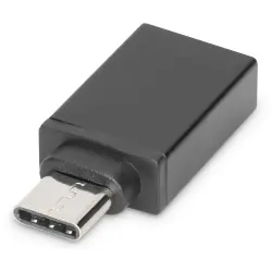 Adapter, USB socket type A 3.0 to USB plug type C 3.0, straight, AK-300506-000-S