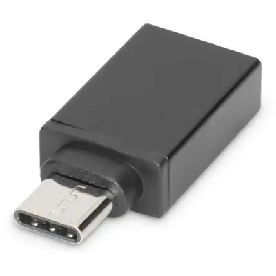 Adapter, USB socket type A 3.0 to USB plug type C 3.0, straight, AK-300506-000-S - 1