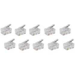 Connector kit, RJ10, 4 pole, 4P4C, cable assembly, BS72039-10, package with 10 pieces