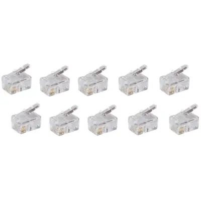 Connector kit, RJ10, 4 pole, 4P4C, cable assembly, BS72039-10, package with 10 pieces - 1