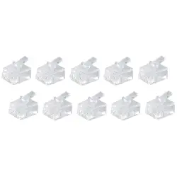 Connector kit, RJ11, 6 pole, 6P4C, cable assembly, BS72040-10, package with 10 pieces