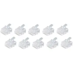 Connector kit, RJ12, 6 pole, 6P6C, cable assembly, BS72050-10, package with 10 pieces