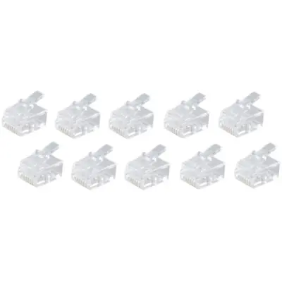 Connector kit, RJ12, 6 pole, 6P6C, cable assembly, BS72050-10, package with 10 pieces - 1