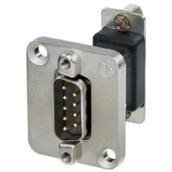 D-Sub plug, 9 pole, standard, equipped, straight, NADB9MF